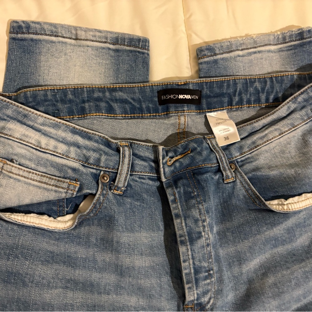 Fashion Nova Light Blue Skinny Jeans